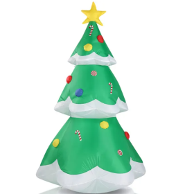 6.9 FT Lighted Christmas Inflatable Decoration, Inflatable Christmas Tree, Blow Up Yard Decorations With Built-in LED Lights For Holiday Party Front Y