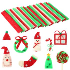 UPINS Wiki Sticks,  Christmas Wax Craft Sticks Red Green White Bendable Sticky Wax Yarn Sticks With Storage Bag For DIY School Project Art Craft Suppl