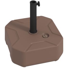 Square Patio Umbrella Base Holder, Heavy Duty Outdoor Umbrella Stand Base, Filled Up To 55lbs With Stand Or 44lbs With Water For Garden, Poolside, Bro