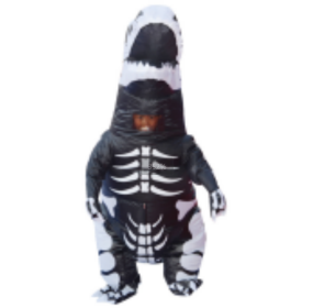 Skeleton Ribs Dinosaur Inflatable Costume For Kid Blow Up Fancy Dress Costume For Child Halloween Cosplay Party Christmas-Only Supports Self-pickup.