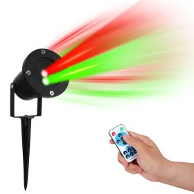 1Pc Outdoor Laser Projector Light Red And Green Projection Light With 3 Modes 12 Speeds 6Hrs Timer IP44 Waterproof Firefly Landscape Light For Christm