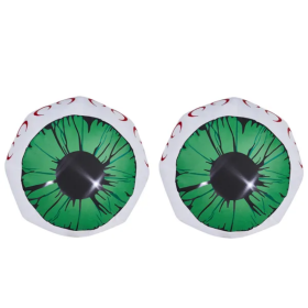 2 Packs Halloween Inflatables Large Set Of Lighted Eyes Decoration, 3FT Blow Ups Green Eyes For Yard, Inflatable Halloween Decor Outdoor With LEDs Par