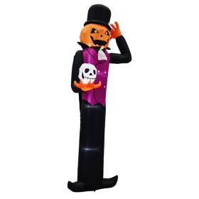 12ft Caped Pumpkin Man, Halloween Inflatable Decoration 12V