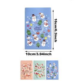 48 Pack Christmas Advent Calendar Bags Kit Envelope Shape Paper Gift Bags With Advent Numbers Stickers Clips And Rope Santa Claus Snowman Pattern Good