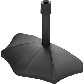 Patio Umbrella Base, 26 Lbs Concrete Heavy Duty Half Umbrella Stand, Patio Umbrella Holder For 1.51.9 Umbrella Poles For Outdoor, Lawn, Poolside, Blac