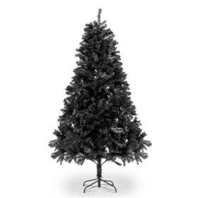FCH 7ft 1500 Branch PVC Branch Iron Bracket Christmas Tree Black