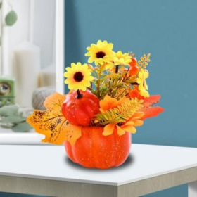 Artificial Pumpkin Flower Autumn Pumpkin Ornaments A