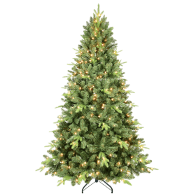 Artificial 4ft Green Christmas Tree With 636 PE PVC Mixed Branch Tips, 200 UL Warm White Led, Memory Wire Iron Wire, Hinged Premium & Foldable Base Fo
