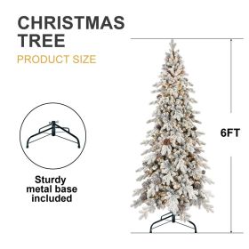 PVC Christmas Tree, Christmas Decorations, With Lights (Option: 6ft)