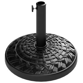 19 Patio Umbrella Base, 26 Lbs Concrete Heavy Duty Umbrella Stand, Round Patio Umbrella Holder For 1.5 1.9 Umbrella Poles For Outdoor, Lawn, Poolside, (Color: Black)