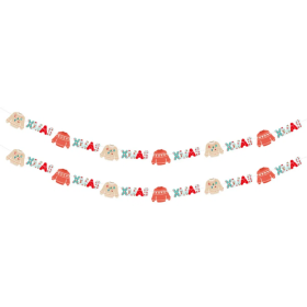 24PCS Christmas Banner Paper Christmas Sign Garland Gingerbread Man Snowman Hanging Christmas Bunting Garland For Christmas Party Decorations Xmas Hol (Option: Sweater)