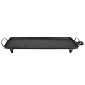 1Pc Electric Barbecue Grill Hot Plate Cooking BBQ Griddle Non Stick Table Top Grill Griddle For Indoor Outdoor Camping Picnic Family Gathering Friend (Option: L)