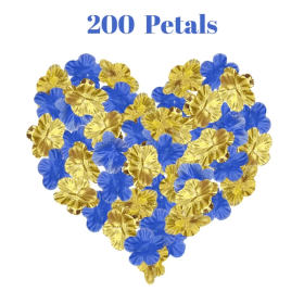 200 Pcs Artificial Silk Rose Petals For Graduation Black Green Red Purple Blue Golden Mix Color Fake Flowers Petals For Graduation Ceremony Wedding Pa (Color: Blue)