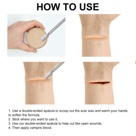 SFX Makeup Kit, Makeup Props Scar Makeup Scary Atmosphere Party Makeup Set (Option: 2pcs)